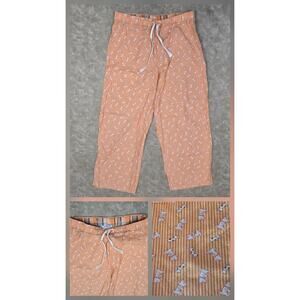 Jockey Medium Pajama Pants ~ Orange Stripes With Dogs M Pants
